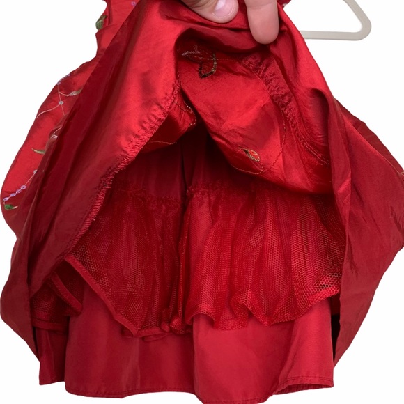Marmellata Sequin Embroidered Red Formal Dress 18M - Picture 5 of 9
